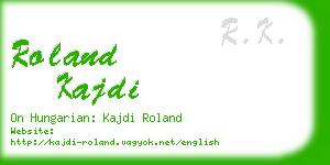 roland kajdi business card